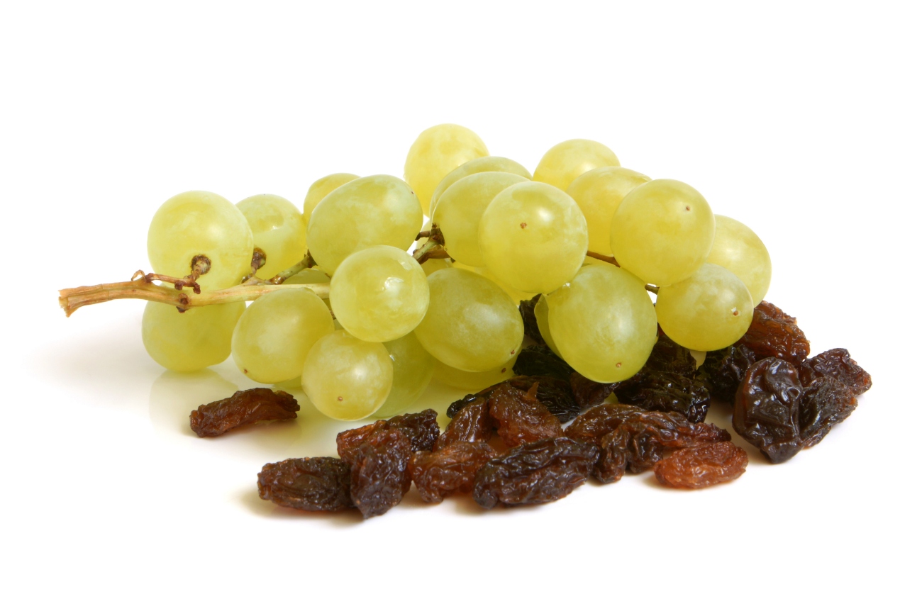 grapes and raisins